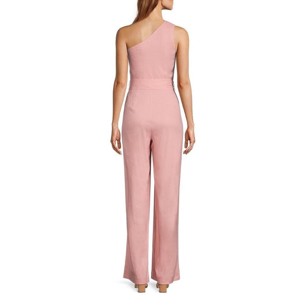 New Antonio Melani One Shoulder Linen Jumpsuit 16 - Picture 4 of 5